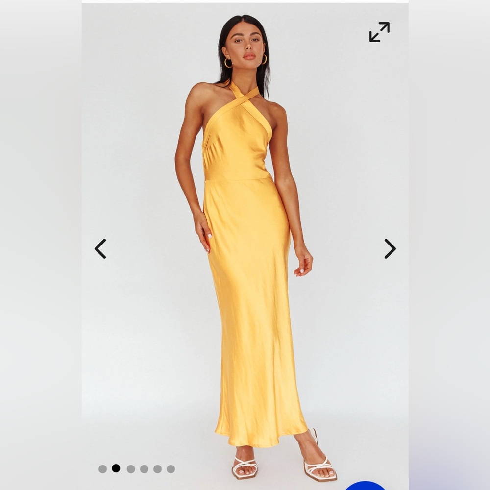 Italia Azure Crossover Halterneck Maxi Dress Sun